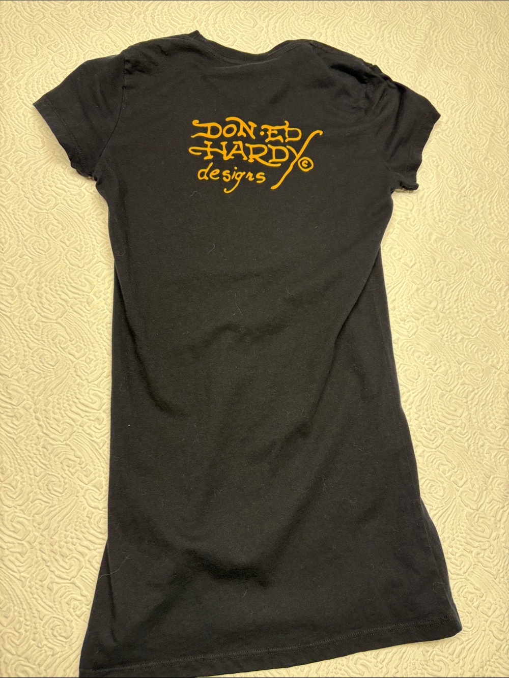 Ed Hardy Black Tee with Roaring Tiger Head Graphic - Picture 7 of 7